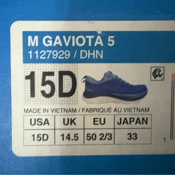 Hoka Men's Blue Athletic Running Shoe - Slate Accents - Picture 8 of 8